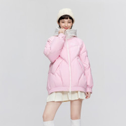 波司登 冬连帽多巴胺色时尚显瘦潮流学生羽绒服女大童外套