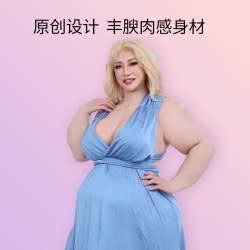 媛野 H杯胖胖连臂硅胶连体衣假胸变装硅胶衣假阴义乳男女通用