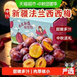 好鲜市集 新疆法兰西西梅李子中秋彩箱送礼当季新鲜水果1.5kg 中果