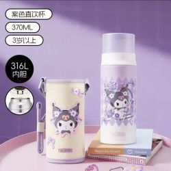THERMOS 膳魔师 三丽鸥联名 不锈钢 儿童保温杯 库洛米紫色 赠杯套 370ML（晒评返5元）