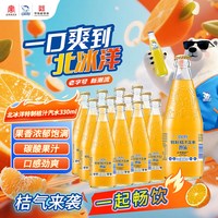 北冰洋 特制桔汁汽水330ml*12玻璃瓶装碳酸饮料国货饮品老北京汽水