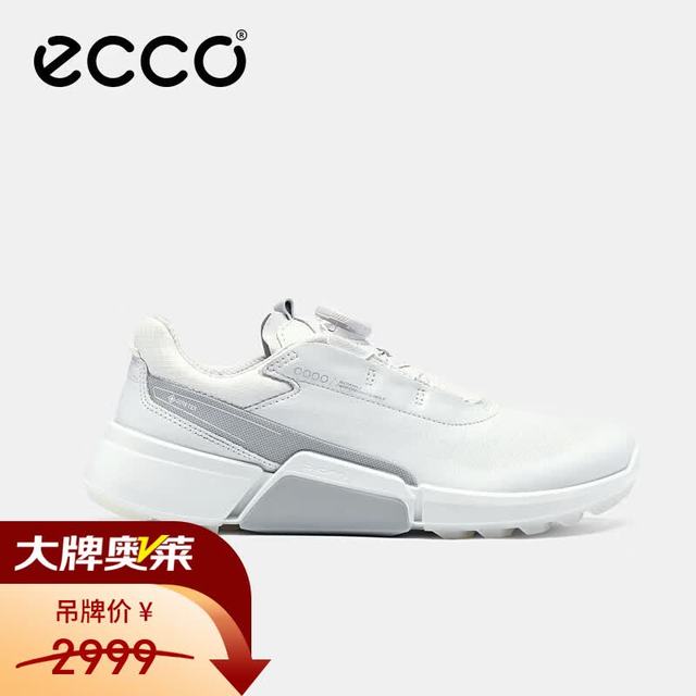 ecco 高尔夫鞋女款 秋季透气防水运动鞋女 健步H4108613 白色