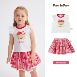 Paw in Paw PawinPaw卡通小熊童装26年夏新款甜美女宝宝两件套装