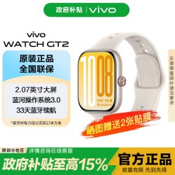 vivo WATCH GT 2 智能手表 蓝牙版 40.19mm 空格白氟橡胶表带（北斗、GPS）
