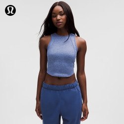 lululemon 丨Softy Suedey女士圆领短款运动背心 速干 LW1EWXS 蔚蓝/蔚蓝 XXS /2