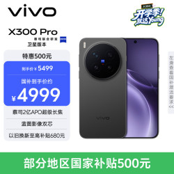 vivo X300 Pro 卫星通信版 5G手机 12GB+256GB 纯粹黑