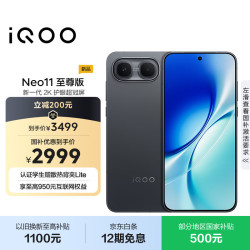 vivo iQOO Neo11至尊版 手机 12GB+256GB 疾影黑
