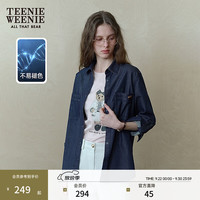 TEENIE WEENIE 小熊女装衬衫秋简约舒适通勤牛仔衫 牛仔色 S