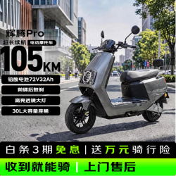爱玛 辉腾 72V32Ah 极地灰 电动摩托车