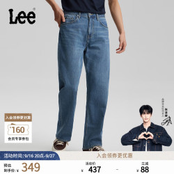 Lee 26春夏五袋款762宽松直筒牛仔裤中蓝色男潮 中蓝色 34