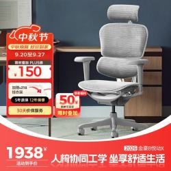 Ergonor 金豪B 2代 人体工学电脑椅 银白色 美国网款