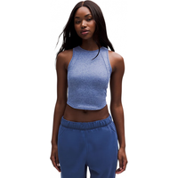 lululemon Softy Suedey女士圆领短款运动背心 速干 蔚蓝 XXS