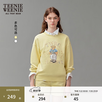 TEENIE WEENIE 圆领刺绣 黄色 S 女士卫衣