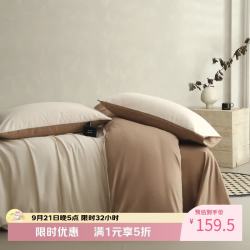 AIDLI 60支贡缎全棉四件套 云纱可可磨毛款 1.5m/1.8m床单款
