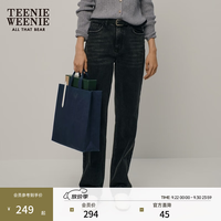 TEENIE WEENIE 小熊秋季简约直筒裤复古牛仔裤长裤女
