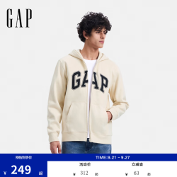 Gap 609115 碳素磨毛连帽卫衣 米色 L