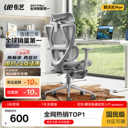 永艺 新沃克Pro+ 6D独立扶手 灰色 带脚托 电脑椅