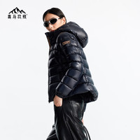 喜马拉雅 冰雪鹅云塑62-LT鹅绒服800蓬95绒进口玫瑰绒轻薄修身女款收腰 星尘黑 800蓬95鹅绒 S 充绒量94g