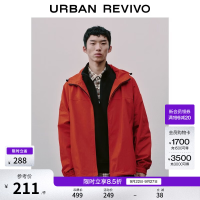 UR UUV160009 连帽抽绳宽松夹克 朱砂红 S