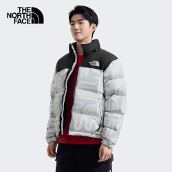 北面 经典ICON北面96Nuptse防水防风鹅绒羽绒服3C8D 铅白/8H1 S