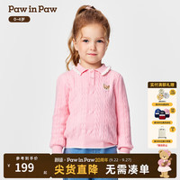 Paw in Paw 女宝翻领毛衣 粉色 90
