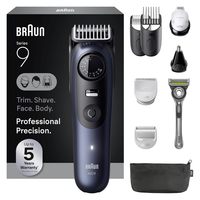 BRAUN 9系多功能理发器剃须刀套装 钛合金刀头全身水洗 40档调节 120分钟续航