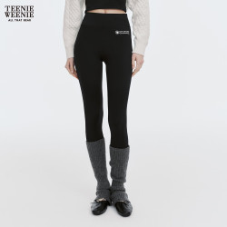 TEENIE WEENIE 小熊2024速干运动瑜伽裤鲨鱼裤女 黑色 165/M