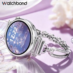 watchbond 适用华为gt7手表带GT6金属FED马蹄扣镶钻腕表带GT5pro运动GT4智能41女生watch5夏季43锌合金GT3表链2高级