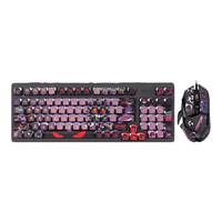 罗技 K868三模机械键盘 G502有线鼠标 暗夜耿鬼键帽套装