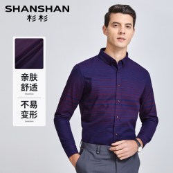 杉杉 条纹长袖衬衫