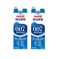 百亿补贴：明治 醇壹牛乳950ml*2瓶 生牛乳全脂营养早餐奶低温牛奶