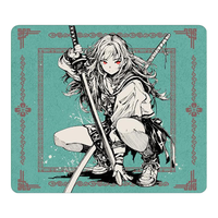 黑 女武士电竞鼠标垫 控制型细面 360x300x4mm