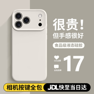 梦想可嘉 适用苹果17ProMax手机壳 iPhone17ProMax保护套液态硅胶超薄全包防摔 古董白