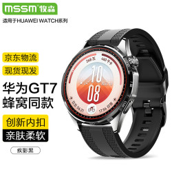 MSSM 适用华为手表gt7表带watch5/gt6pro/gt6/5/4/watch4pro双蜂窝纹硅胶表带46/48MM