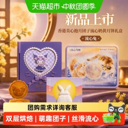 美心 香港美心抱月团子流心奶黄月饼 200g 礼盒流心兔公司团购