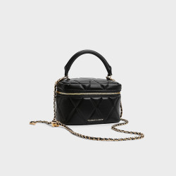 CHARLES & KEITH 菱格链条手提斜挎小方包盒子女包CK2-80782534