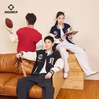 准者 美式棒球服男女秋冬新款字母刺绣防风保暖呢子潮流夹克外套