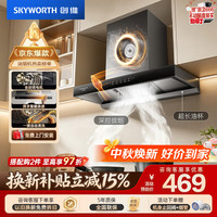 创维 Y1RS 挥手智控自清洗 不锈钢顶吸油烟机