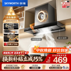 创维 Y1RS 挥手智控自清洗 不锈钢顶吸油烟机