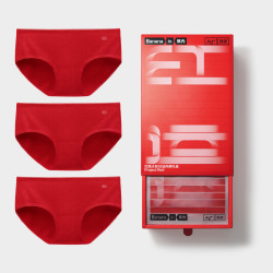 蕉内 女士三角内裤套装 3P-U(RED)3-P