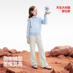安奈儿 女童针织单裤 黑色 150cm