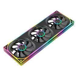 京品鹿 星辰Max 360连体风扇 黑色反叶 水冷12CM机箱风扇ARGB神光同步台式电脑散热联体积木风扇