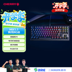 CHERRY MX1.1 87键 有线机械键盘 黑耀极光 茶轴 RGB