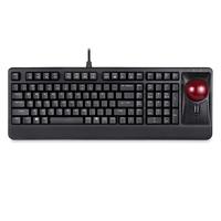佩锐 Periboard-522 机械键盘 内置大号轨迹球 USB有线游戏办公键盘 55mm滚轮定点操作