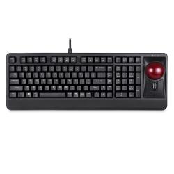 佩锐 Periboard-522 机械键盘 内置大号轨迹球 USB有线游戏办公键盘 55mm滚轮定点操作