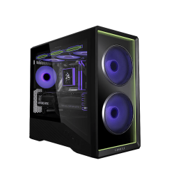 联力 V150INF 电脑机箱 无限镜侧透机箱  黑色 /支持MATX主板/360水冷/