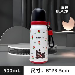 梵施家品 保温杯中小学生可爱女孩男上学专用便携带盖水杯子