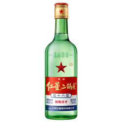 红星 绿瓶1680二锅头 56度清香型白酒 750ml*6瓶整箱装