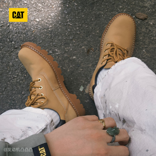 CAT P111542 牛皮耐磨防滑 黄色 44码 男士休闲鞋