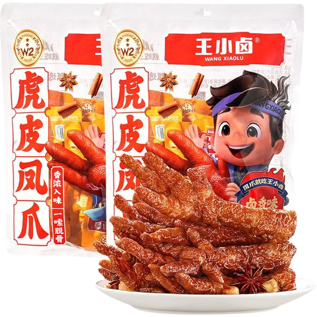 王小卤 虎皮凤爪 卤香味160g*2